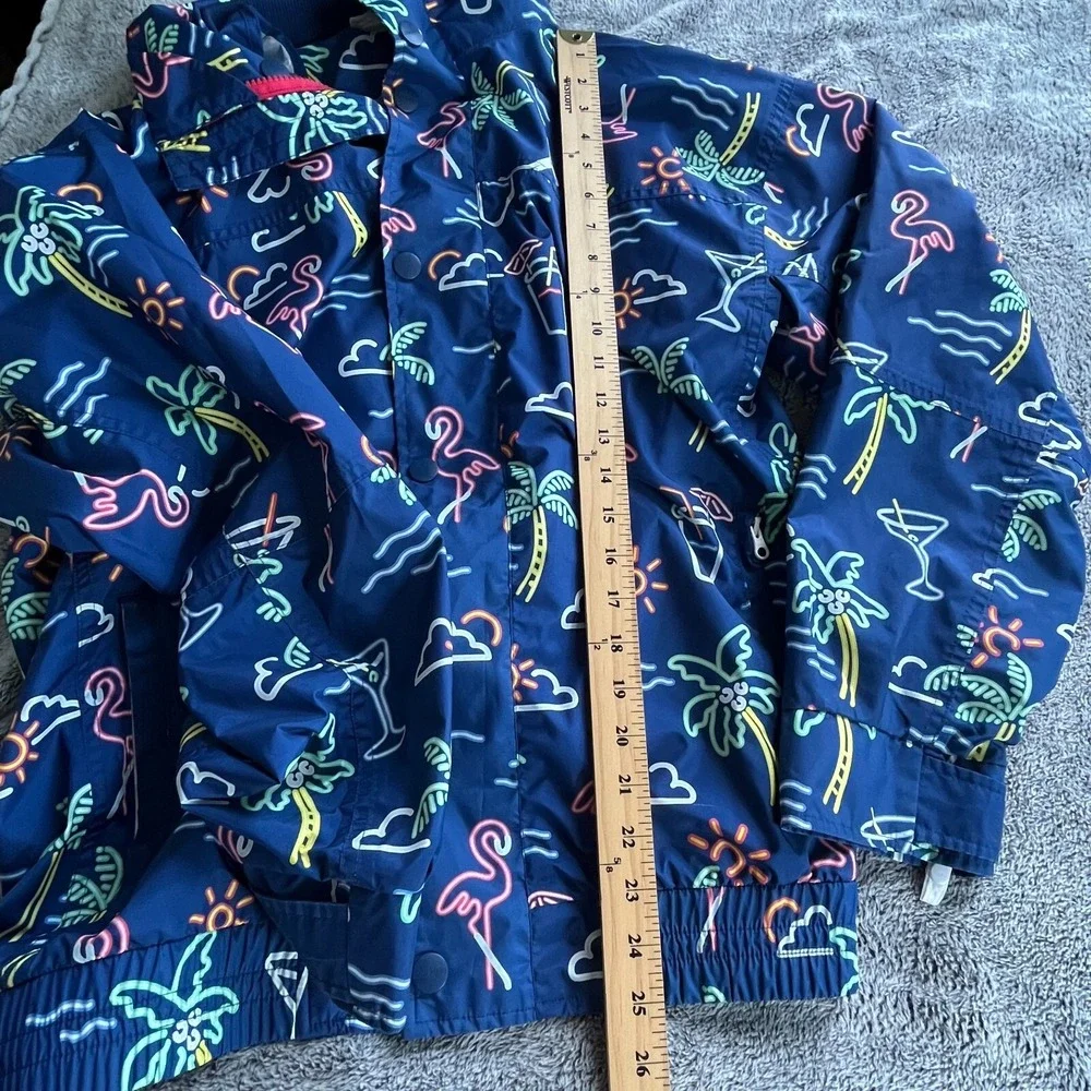 Chubbies Swim Jacket Oversized Medium Neon Y2K Flamingo Full Zip Beach 16775